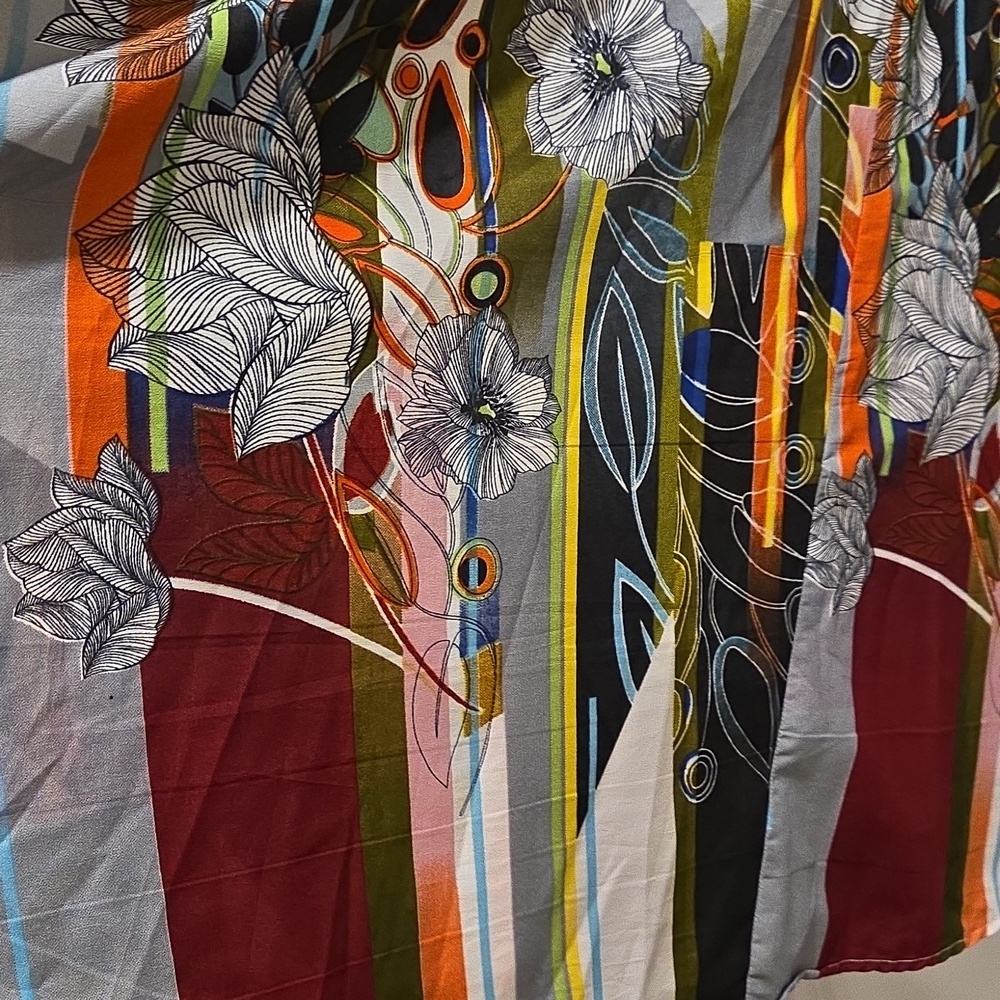 Mix Nouveau Colorful Floral Striped Maxi Skirt Size S! - Picture 2 of 7